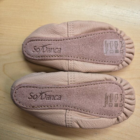 So Danca Toddler Girl's Size 7.5 Ballet Pink Ballet Shoes - Picture 3 of 4